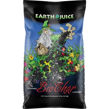 Earth Juice® Seasoned BioChar - 1cu ft