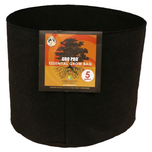 Gro Pro Round Fabric Pots  Black (CLOSEOUT)