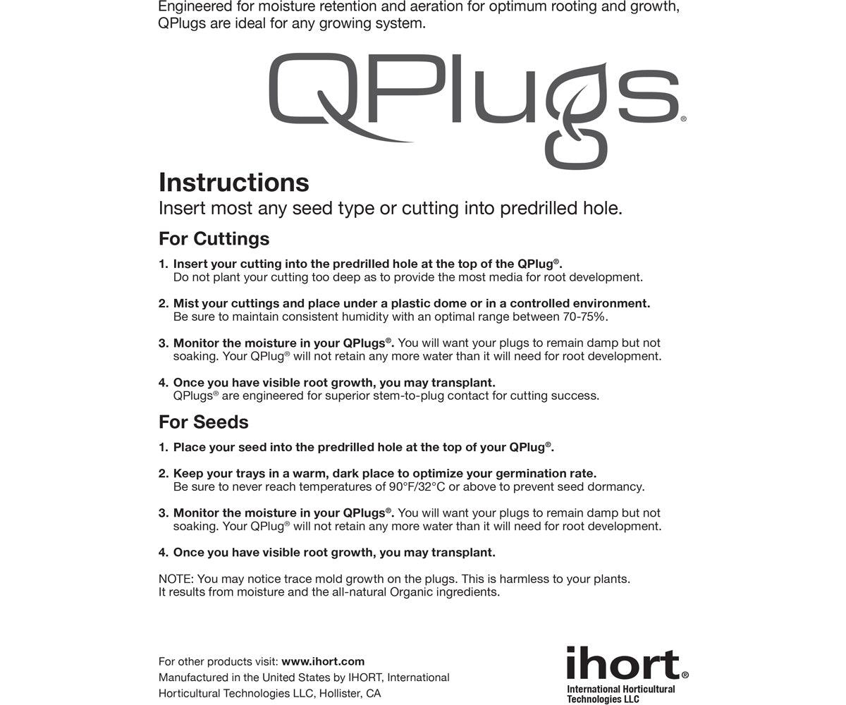iHORT Q-Plug Cubes, bag of 50