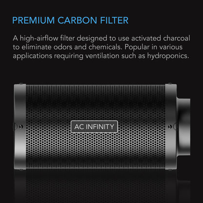DUCT CARBON FILTER, AUSTRALIAN CHARCOAL, 4-INCH