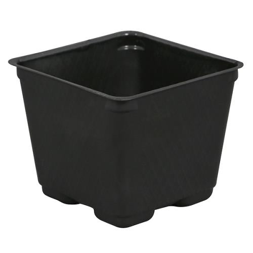 Gro Pro Square Plastic Pot Black 4 in